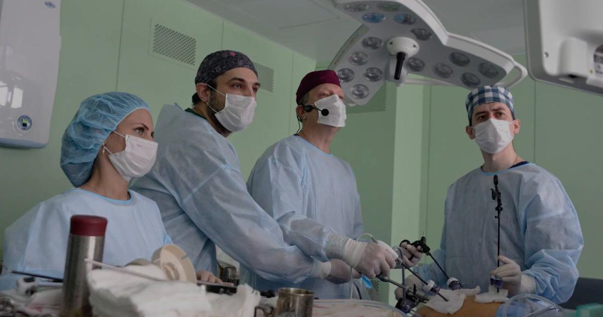 Laparoscopic radical hysterectomy aortopelvic LND LIVE _ Радикальная ...