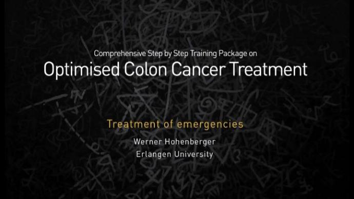 Optimised Colon Cancer Treatment - Treatment of emergencies
