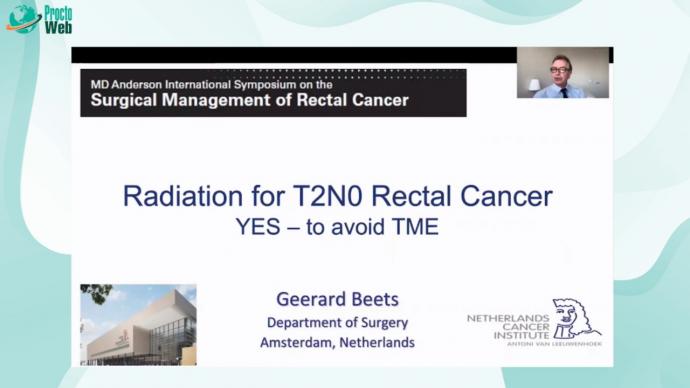 Geerard Beets - Radiation for T2N0 Low Rectal Cance. Yes, Avoid TME