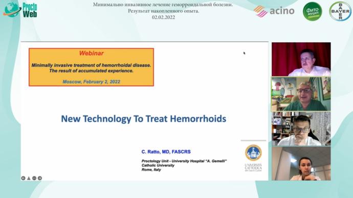 Carlo Ratto - Результаты накопленного опыта и новые технологии минимально инвазивных методов лечения геморроидальной болезни